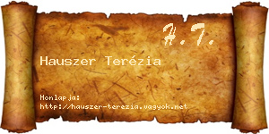 Hauszer Terézia névjegykártya